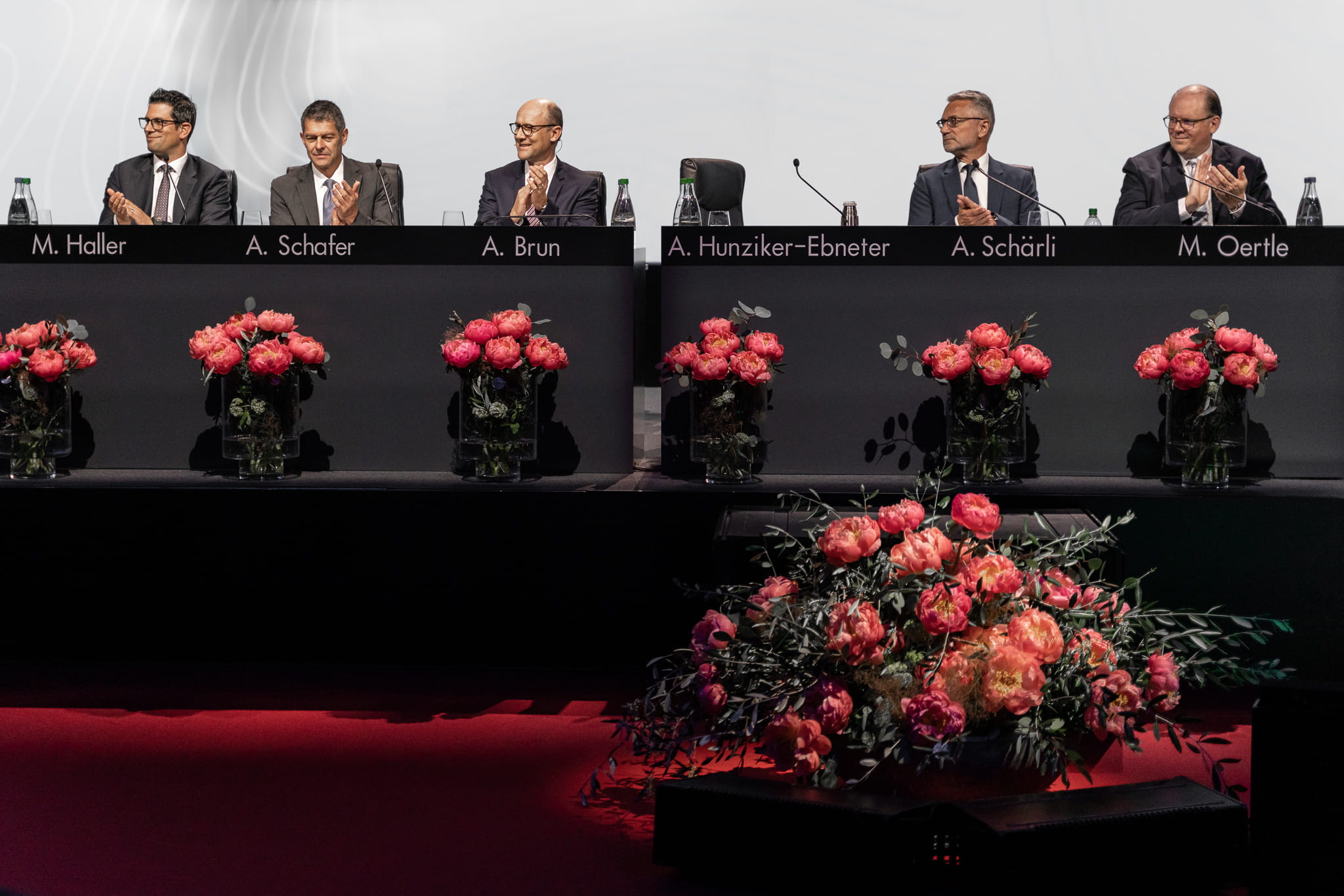 Die Geschäftsleitungsmitglieder Mark Haller, Andreas Schafer, Armin Brun, Alois Schärli und Marcel Oertle.