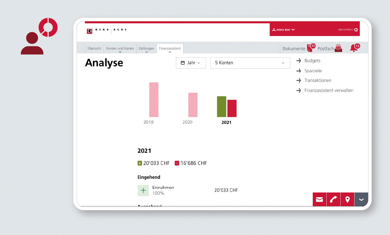 Einnahmen und Ausgaben analysieren